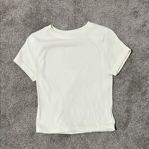 Old Navy Women's White Ribbed Crop Top